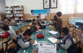 ایستگاه نقاشی در کتابخانه عمومی شهیدباهنر شهرستان خدابنده