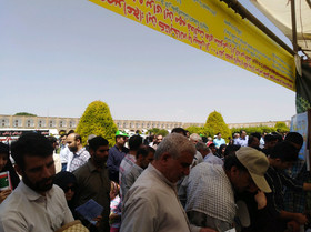 غرفه اداره کل کتابخانه های عمومی اصفهان در مسیر راهپیمایی روز جهانی قدس