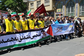 حضور کتابداران شهرستان اراک در راهپیمایی روز قدس