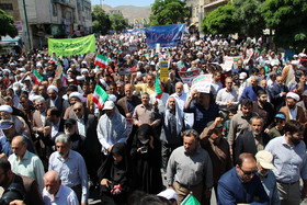 حضور کتابداران شهرستان اراک در راهپیمایی روز قدس