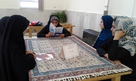 جمع خوانی کتب جشنواره کتابخوانی رضوی در کتابخانه فردوسی سورشجان