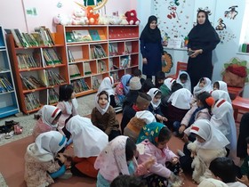 حضور کودکان در بخش کودوک کتابخانه علامه جزایری پلدختر