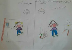 گزارش تصویری از شرکت کودکان و نوجوانان قمی در پویش نقاشی کرونا را شکست می دهیم