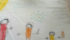 گزارش تصویری از شرکت کودکان و نوجوانان قمی در پویش نقاشی کرونا را شکست می دهیم