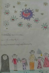 گزارش تصویری از شرکت کودکان و نوجوانان قمی در پویش نقاشی کرونا را شکست می دهیم