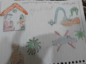 ارسال نقاشی توسط اعضای کودک و نوجوان کتابخانه های عمومی اصفهان با موضوع کرونا را شکست میدهیم