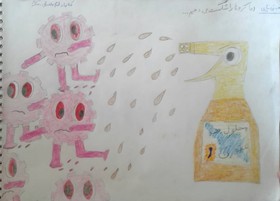 آرزوهای کودکانه کودکان گیلانی برای شکست کرونا بر روی صفحه سفید کاغذ نقش بست