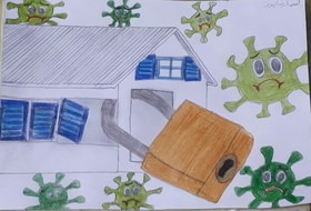 آرزوهای کودکانه کودکان گیلانی برای شکست کرونا بر روی صفحه سفید کاغذ نقش بست