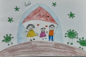 آرزوهای کودکانه کودکان گیلانی برای شکست کرونا بر روی صفحه سفید کاغذ نقش بست