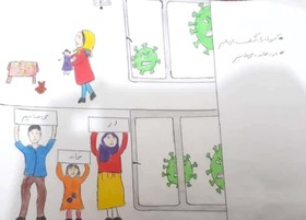 آرزوهای کودکانه کودکان گیلانی برای شکست کرونا بر روی صفحه سفید کاغذ نقش بست