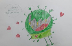 آرزوهای کودکانه کودکان گیلانی برای شکست کرونا بر روی صفحه سفید کاغذ نقش بست