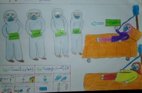 آرزوهای کودکانه کودکان گیلانی برای شکست کرونا بر روی صفحه سفید کاغذ نقش بست