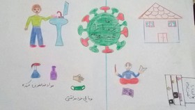 آرزوهای کودکانه کودکان گیلانی برای شکست کرونا بر روی صفحه سفید کاغذ نقش بست