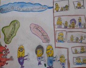 آرزوهای کودکانه کودکان گیلانی برای شکست کرونا بر روی صفحه سفید کاغذ نقش بست