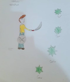 آرزوهای کودکانه کودکان گیلانی برای شکست کرونا بر روی صفحه سفید کاغذ نقش بست