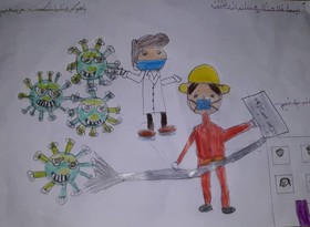 آرزوهای کودکانه کودکان گیلانی برای شکست کرونا بر روی صفحه سفید کاغذ نقش بست