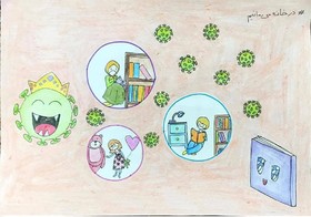 آرزوهای کودکانه کودکان گیلانی برای شکست کرونا بر روی صفحه سفید کاغذ نقش بست