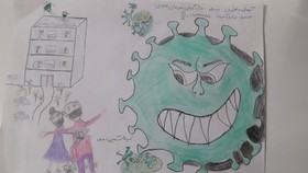 آرزوهای کودکانه کودکان گیلانی برای شکست کرونا بر روی صفحه سفید کاغذ نقش بست