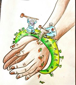 آرزوهای کودکانه کودکان گیلانی برای شکست کرونا بر روی صفحه سفید کاغذ نقش بست