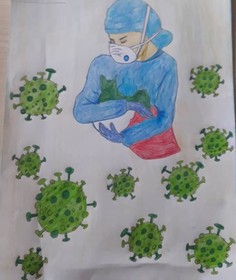 آرزوهای کودکانه کودکان گیلانی برای شکست کرونا بر روی صفحه سفید کاغذ نقش بست