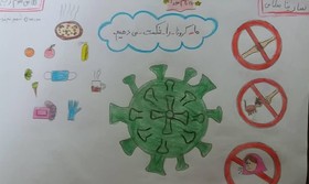 آرزوهای کودکانه کودکان گیلانی برای شکست کرونا بر روی صفحه سفید کاغذ نقش بست