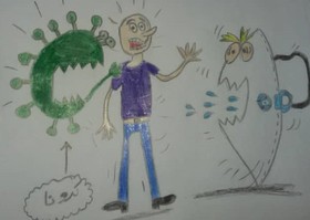 آرزوهای کودکانه کودکان گیلانی برای شکست کرونا بر روی صفحه سفید کاغذ نقش بست