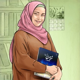 کارتون منابع دهمین جشنواره کتابخوانی رضوی