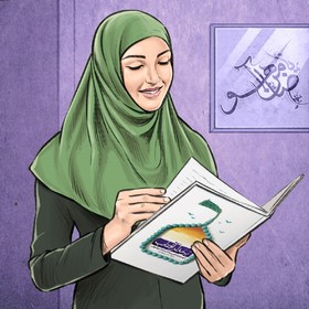 کارتون منابع دهمین جشنواره کتابخوانی رضوی