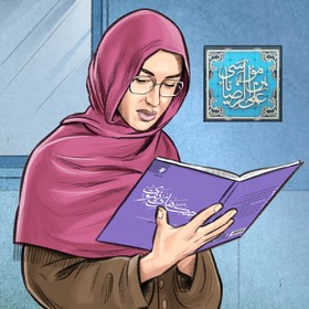 کارتون منابع دهمین جشنواره کتابخوانی رضوی