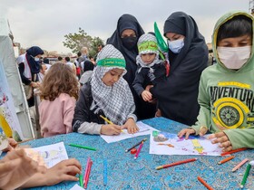 برپایی غرفه و اجرای برنامه های متنوع در مسیر راهپیمایی روز قدس در ملارد