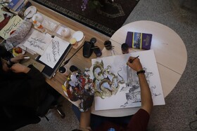 طراحي از آثار نظامي در همايش ملي قلم براي قلم همدان