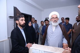 بازدید مهدی رمضانی از پروژه کتابخانه خیرساز شهیدان معلمی و دیدار با آیت‌الله معلمی