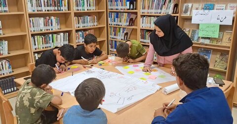 برگزاری کارگاه آموزشی «کارتیمی و مشارکت اجتماعی» در کتابخانه گنجنامه روستای حسام آباد