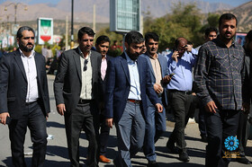 حضور مهدی رمضانی دبیرکل نهاد در مراسم تشییع پیکر دو شهید حمله دو شهید به حرم شاهچراغ (ع) در سفر استانی به کهگیلویه و بویراحمد