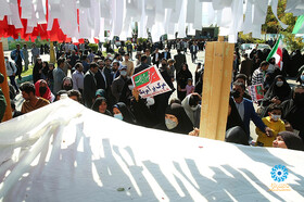 حضور مهدی رمضانی دبیرکل نهاد در مراسم تشییع پیکر دو شهید حمله دو شهید به حرم شاهچراغ (ع) در سفر استانی به کهگیلویه و بویراحمد