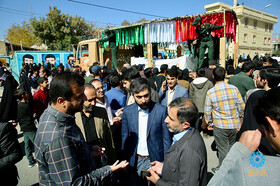 حضور مهدی رمضانی دبیرکل نهاد در مراسم تشییع پیکر دو شهید حمله دو شهید به حرم شاهچراغ (ع) در سفر استانی به کهگیلویه و بویراحمد