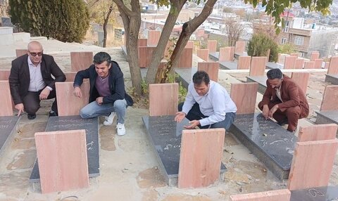 مراسم غبارروبی از مزار شهداء و تجدید پیمان با آرمانهای امام راحل(ره) در آذربایجانغربی