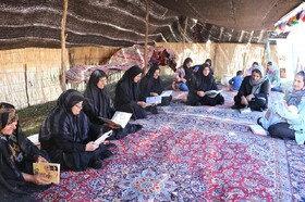 جشنواره «طعم کتاب با عشایر» در روستای دیونی شهرستان دزفول