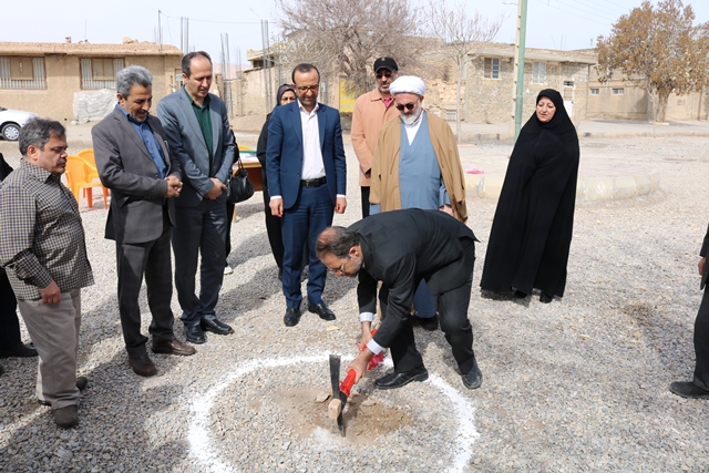 چهارمین کتابخانه خیرساز شاهرود در روستای مغان کلنگ‌زنی شد