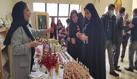 نمایشگاه صنایع دستی و تولیدات خانگی در کتابخانه مرکزی اردبیل برگزار شد