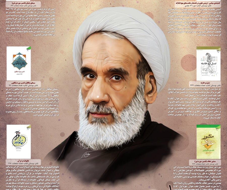 پوستر این چند کتاب ویژه آیت الله احمد بهشتی