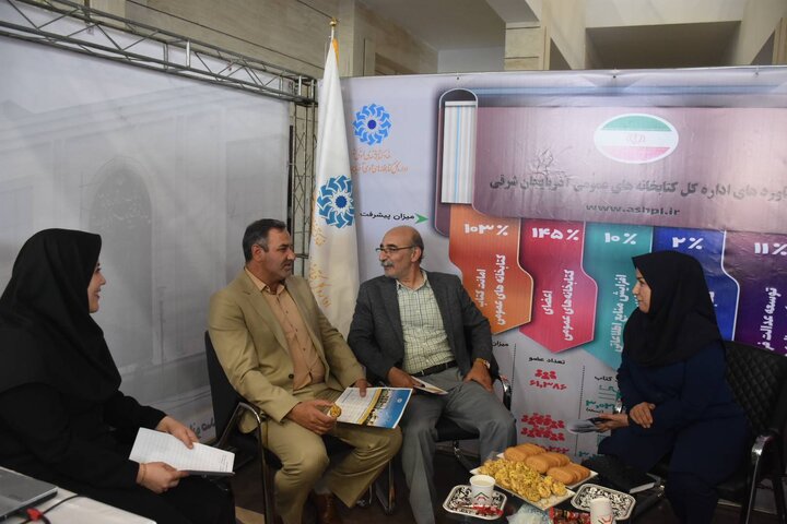 برپایی غرفه اداره کل کتابخانه های عمومی آذربایجان شرقی در همایش بزرگداشت روز ملی صنعت و معدن