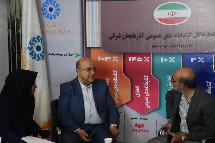 برپایی غرفه اداره کل کتابخانه های عمومی آذربایجان شرقی در همایش بزرگداشت روز ملی صنعت و معدن