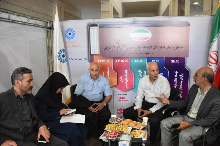 برپایی غرفه اداره کل کتابخانه های عمومی آذربایجان شرقی در همایش بزرگداشت روز ملی صنعت و معدن