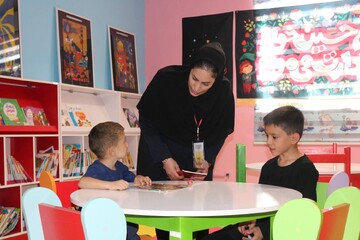 چهارمین روز فعالیت موکب فرهنگی- خدماتی اداره کل کتابخانه های عمومی استان ایلام
