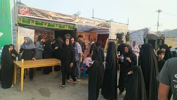 فعالیت قدمگاه کتاب اربعین در موکب شین اداره کل کتابخانه های عمومی استان ایلام