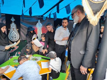 موکب اداره کل کتابخانه‌های عمومی استان تهران در مسیر پیاده‌روی جاماندگان اربعین