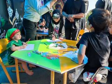 موکب اداره کل کتابخانه‌های عمومی استان تهران در مسیر پیاده‌روی جاماندگان اربعین