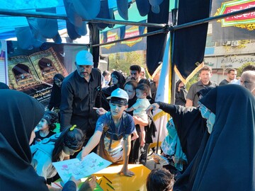 موکب اداره کل کتابخانه‌های عمومی استان تهران در مسیر پیاده‌روی جاماندگان اربعین