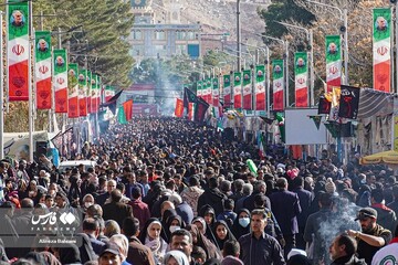 چهارمین سالگرد شهادت حاج قاسم سلیمانی در گلزار شهدای کرمان